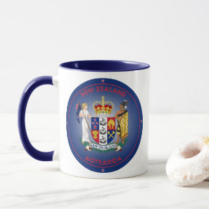 Neuseeländisches Wappen Kreisform Tasse