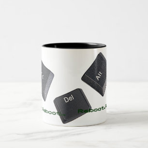 Neustart-Computer-Schlüssel Zweifarbige Tasse