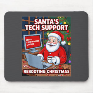Neustart-Support-Techniker Santa s Liebhaber Mousepad