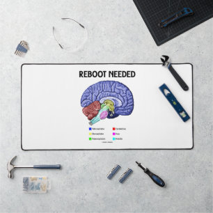 Neustarten des benötigten Brain Anatomy Geek Spaße Schreibtischunterlage