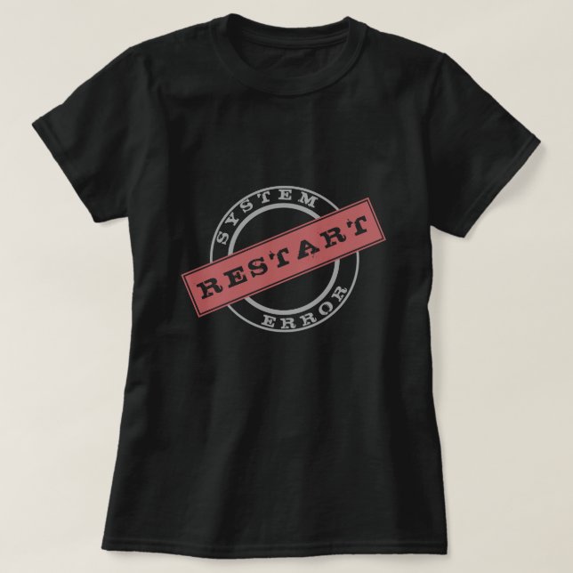 Neustarten des Textes von Funny T - Shirt Briefmar (Design vorne)