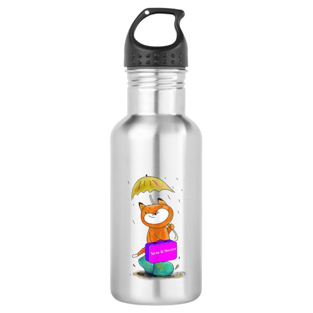 Neuter cat edelstahlflasche (Vorderseite)
