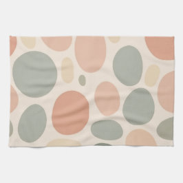 Neutral Abstract Organic Shapes Modern Geschirrtuch