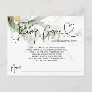 Neutral Baby Shower Game Bump Guess Niedlichen Kar Begleitkarte
