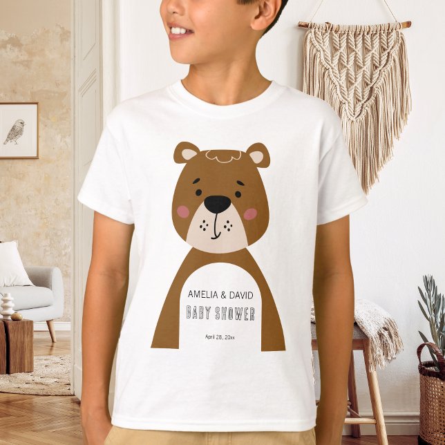 Neutral Bear Baby Shower Keepsake Outfit T-Shirt (Von Creator hochgeladen)