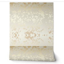 Neutral Beige Floral Seamless Wallpaper 