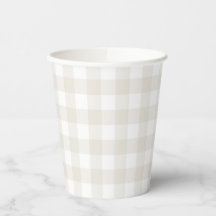 Neutral Beige Gingham