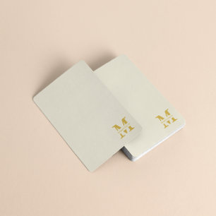 Neutral Beige Gold Monogram Spielkarten