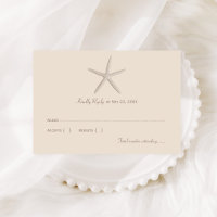 Neutral Beige Starfish Beach Hochzeit