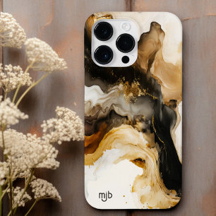 Neutral-Beige und Abstrakt-Goldsieb Case-Mate iPhone 14 Pro Max Hülle