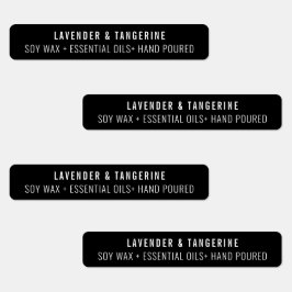 Neutral Black Candle Tamper-proof Siegel Labels Etiketten