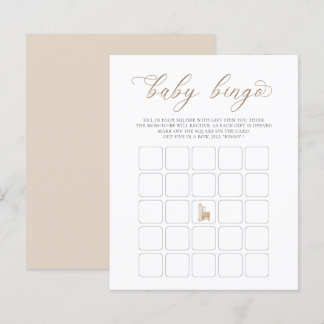 Neutral Boho Baby Brunch Baby Bingo Spiel