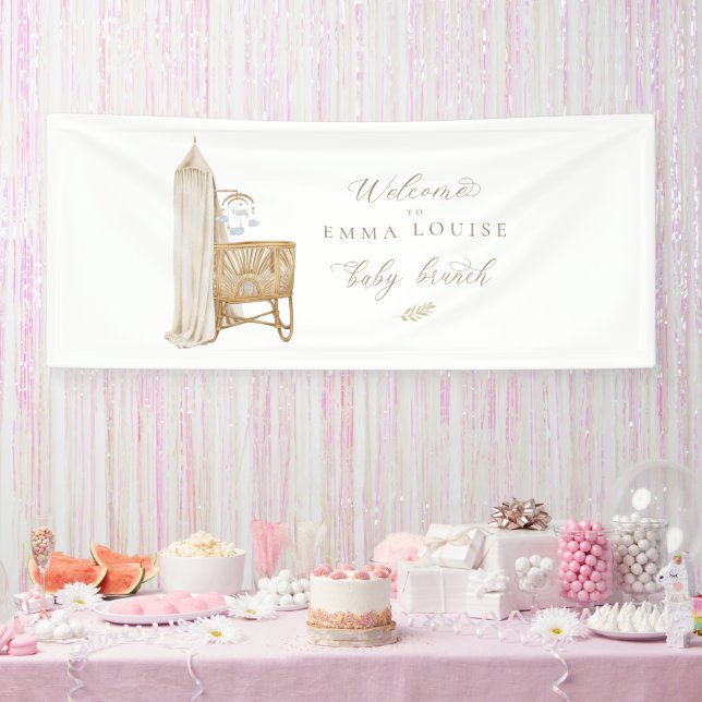 Neutral Boho Baby Brunch Banner (Party)