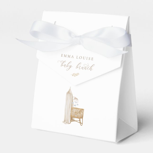Neutral Boho Baby Brunch Gefälligkeitsbox Geschenkschachtel (Vorderseite)