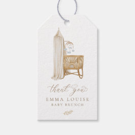 Neutral Boho Baby Brunch Geschenkanhänger