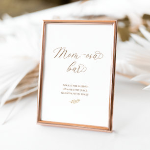Neutral Boho Baby Brunch Mama-osa Bar Tischaufsteller