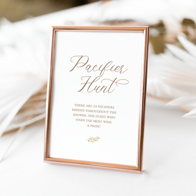 Neutral Boho Baby Brunch Schnuller Hunt Tischaufsteller (Von Creator hochgeladen)