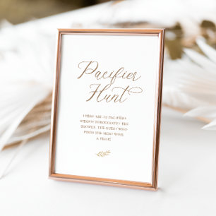 Neutral Boho Baby Brunch Schnuller Hunt Tischaufsteller