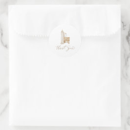 Neutral-Boho-Babynahrung Runder Aufkleber
