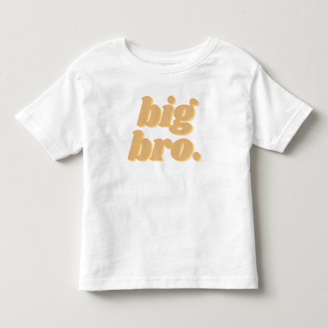 Neutral Boho "big bro" Matching Geschwister Kleinkind T-shirt (Vorderseite)