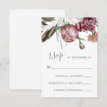 Neutral Boho Floral Modern Script Wedding