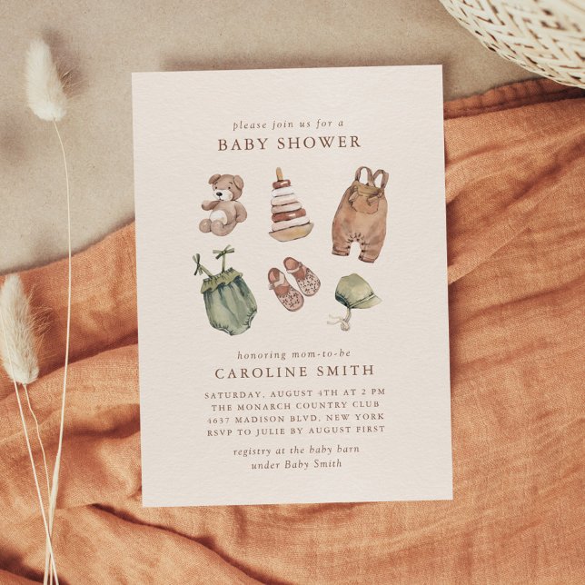 Neutral Boho Kinderzimmer Baby Dusche Einladung (Von Creator hochgeladen)