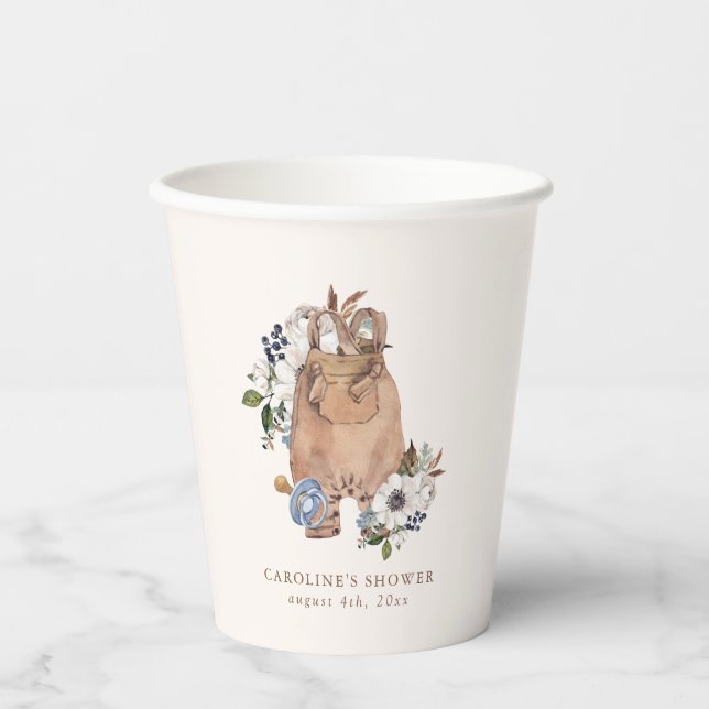 Neutral Boho Kinderzimmer Baby Dusche Pappbecher (Vorderseite)