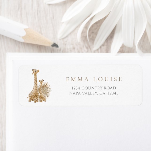 Neutral Boho Pampas Grass Giraffe (Insitu)
