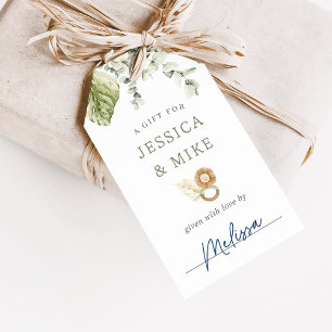 Neutral Boho Safari Babydusche Geschenkanhänger