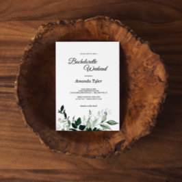 Neutral Botanical Bachelorette Weekend Invitation Einladung