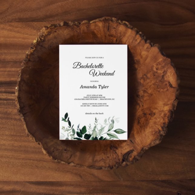 Neutral Botanical Bachelorette Weekend Invitation Einladung (Von Creator hochgeladen)