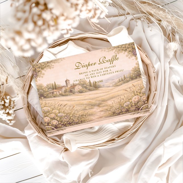 Neutral Botanical Garden Diapper Raffle  Begleitkarte (Von Creator hochgeladen)