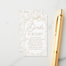 Neutral Bow Baby Shower Book