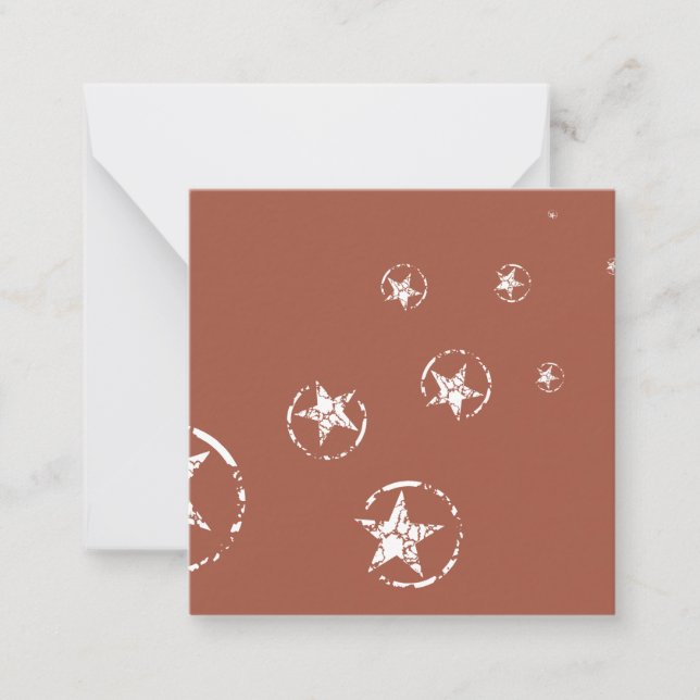 Neutral Brick Jagged Circle Stars Mitteilungskarte (Vorderseite)