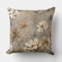 Neutral Brown Gray Beige Earthy Floral