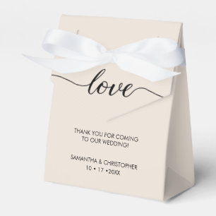 Neutral Chic Simple & Elegante Liebe Hochzeit Geschenkschachtel