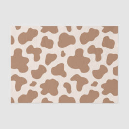 Neutral Cow Print Western Cowboy Beige Brown Seidenpapier