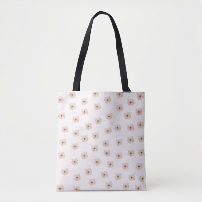 Neutral Daisy Muster Tote Bag Tasche (Vorderseite)