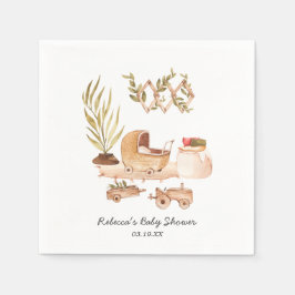 Neutral des Geschlechts | Boho Baby Dusche Persona Serviette