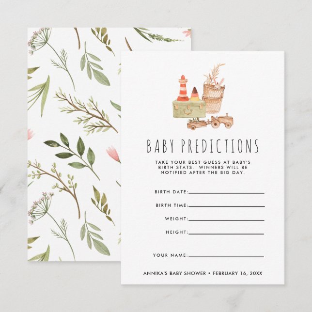 Neutral des Geschlechts | Boho Baby Shooting Game Einladung (Vorne/Hinten)