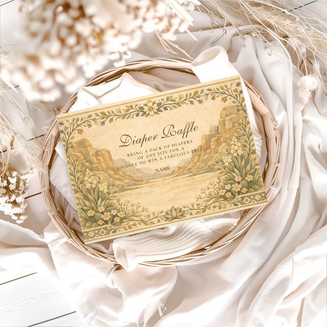 Neutral Desert Canyon Botanicals Diapper Raffle  Begleitkarte (Von Creator hochgeladen)