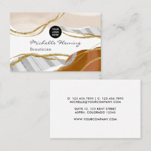 Neutral Earth Agate Business Card Visitenkarte