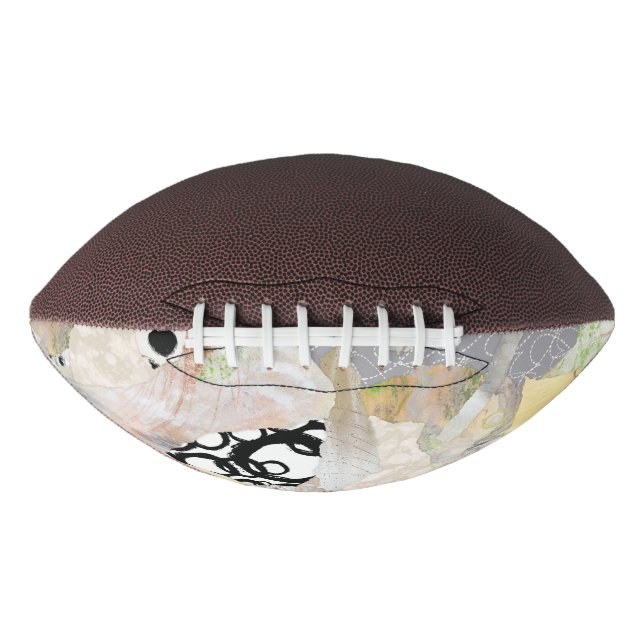 Neutral Elegant Abstract Collage Design Football (Vorderseite)