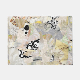 Neutral Elegant Abstract Collage Design Fußmatte