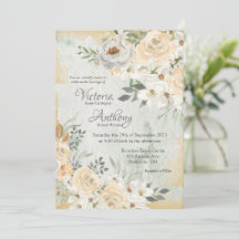 Neutral-Floral-Script-Hochzeit
