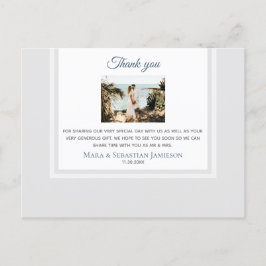 ~ Neutral Generic AP9 Elegante Hochzeit Vielen Dan Postkarte