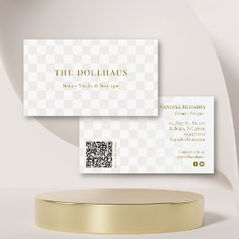 Neutral geprüfter QR-Code Moderne soziale Medien Visitenkarte