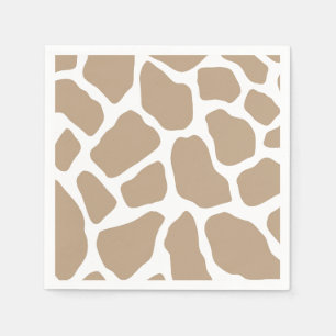 Neutral Giraffe Print Serviette