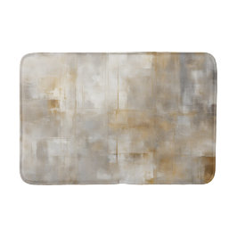 Neutral-Grau-Gold-Kariert Badematte