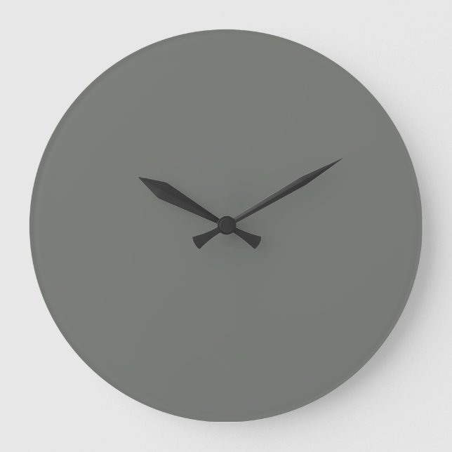Neutral graugrüne, feste Farbpaare HGSW3283 Große Wanduhr (Vorderseite)